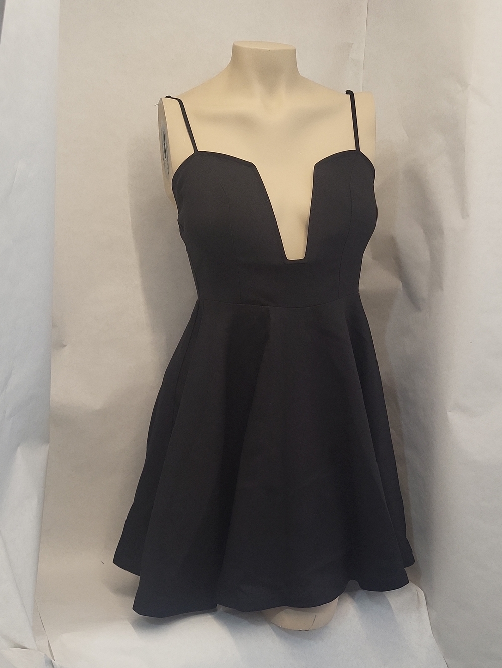Choies Black Plunge Sweetheart Skater Dress